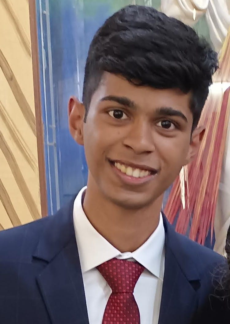 Portrait of Jonah Quadros, Boys Sports Representative, FRCRCE Student Council